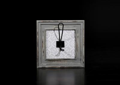 China Antique Distressed Gray Color Decorative Framed Cork Board With Hook In Pure Black Finishing for sale