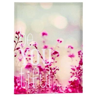 China Be Youtiful 16”x12” Size Hand Painted Canvas Wall Art , Flowers Hand Painting On Canvas for sale