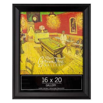 China 16”x20” Single Opening Wooden Galley Poster Frame In Solid Black Color for sale