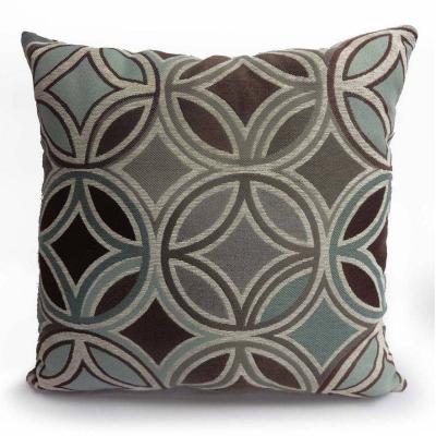 China 20” x 20” Square Motion Jute Reversible Throw Pillows In Grays And Coffee Finishing for sale