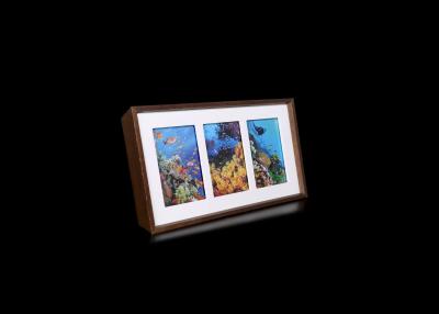 China Wooden Box Frame Decorating With Picture Frames On The Wall , Dark Brown Color for sale