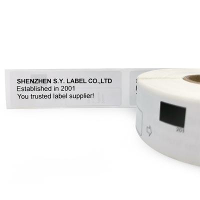 China Wholesale Blank Barcode Thermal Label Die Cut Brother Self Adhesive Thermal Label Compatible SY-DK-1201 for sale