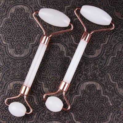 China High Quality White Face Natural Jade Massage Roller Face Massager for sale