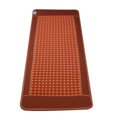 China Comfortable Custom Simple Anti Aging Dual Massage Heating Infrared Tourmaline Stones Negative Ion Amethyst Crystal Pemf Mat for sale