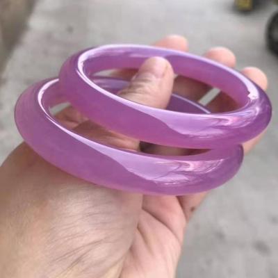 China 2019 new eco-friendly fashion pink jade bangle chalcedony bracelets for sale