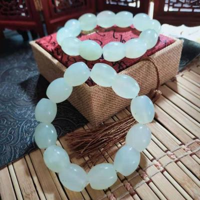 China Eco-friendly xiuyan natural jade beads bracelet manufacturers wholesale for sale