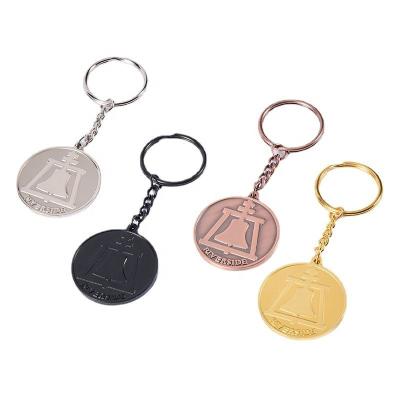 China Promotion Gift Key Chain Factory Customized Commemorative Key Ring Souvenir Coin Keychain Metal Coin Keychain for sale