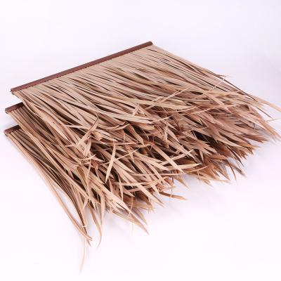 China Artificial Palm Leaf Roofing/Fiber Makuti Synthetic Thatch/Synthetic Thatch Roof Te koop