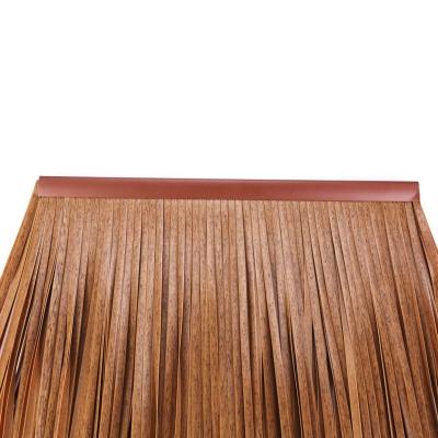 China Morden Style Wedding Chears Waterproof Hdpe Straw Palm Roof Artificial Plastic Pe Synthetic Thatch Te koop