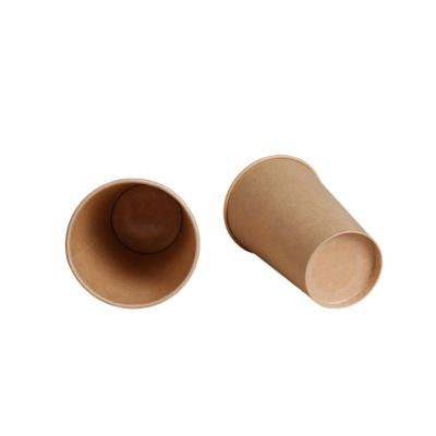 China Wholesale Disposable Clean Brown Paper Coffee Paper Cups Different Capacity Eco-friendly Food Grade Kraft Paper Tax Free for sale