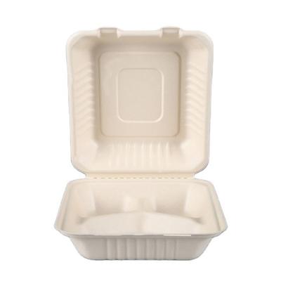 China Recycled Materials Factory Sale Various Meals Sugar Cane Biodegradable Food Burger Boxes Tax Free Tax Free for sale