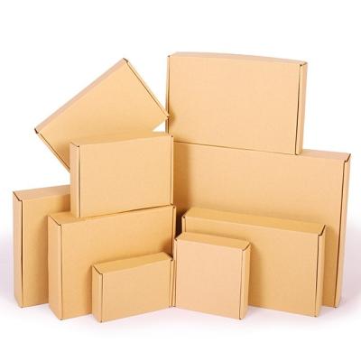 China Wholesale High Quality Small Cardboard Corrugated Boxes Custom Shipping Recyclable Stock Gift Packaging Brown Kraft Paperboard Tax Free Tax Free for sale