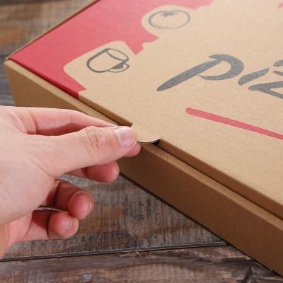 China Hot Selling Recycled Materials Good Quality Corrugated Cardboard Offer Pizza Box With Logo Thick Corrugated Paper Packaging Pizza Box Tax Free for sale