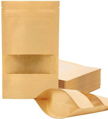 China Recyclable Durable Using Low Price Kraft Paper Mylar Window Bag Tax Free Food Packaging Tax Free for sale