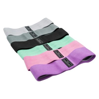 China Body Shaping Custom Logo Resistance Fabric Anti Slip Exercise Hip Resistance Bands For Legs And Butt Booty Bands Set for sale