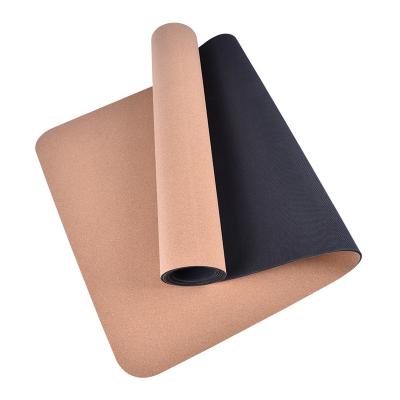 China Fitness Waterproof Washable Cork Rubber Yoga Mat Premium Eco-Friendly Non-Slip Durable Design Sports New 5MM For Yoga Studio for sale