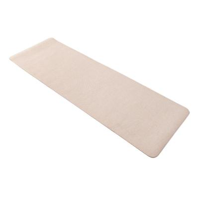 China 72*24 Inch Soft Jute With Natural Rubber Yoga Fitness Mat In White Color for sale