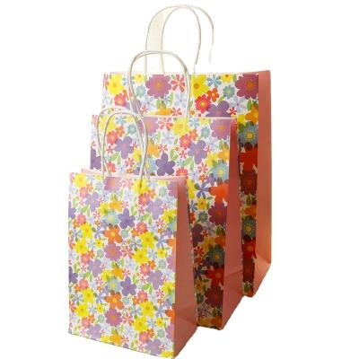 China Shopping Bag Recyclable Strong Single Cosmetic Cartoon Hand Kraft Custom Shopping Gift Bag for sale