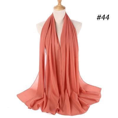 China High Quality Fashion Collection Design Heavy Chiffon Hijab Solid Color Shade Chiffon Hijab New New for sale