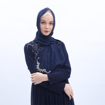 China WYT506 WanYi fashion hijab factory wholesale autumn collection hot fix rhinestone fancy chiffon hijab for sale