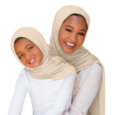 China Fashion Wanyi hijab scarf factory supply high quality muslim women and children one buckle instant cotton tank top hijab for sale