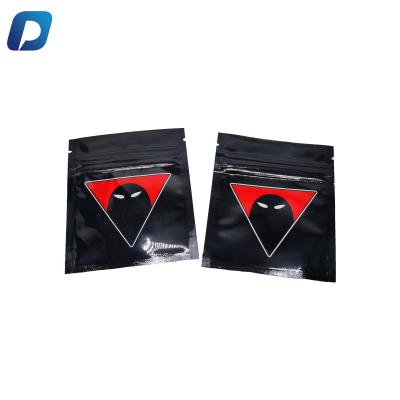 China Disposable Customized Printed Laminated Smell Proof Foil Pouch Mylar Disposable Zipper Bags 3 Side Seal Bag for sale