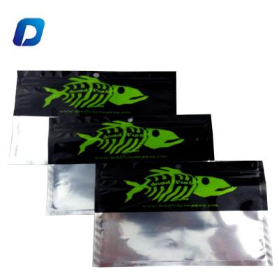 China Disposable Disposable Zipper Customized Printed Lock Fishing Lure Tote Bags With Clear Window for sale