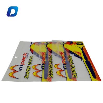 China Factory Price Custom Printing Bait Lure Zipper Lock Moisture Proof Plastic Bag Fishing Lure Bags for sale