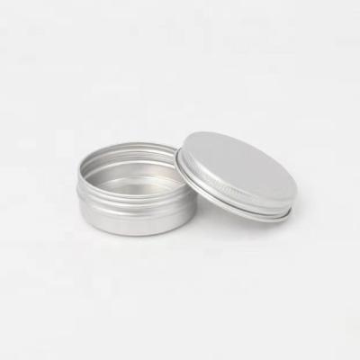 China Recyclable Aluminum Cream Jar Can Container Round Jar Stored Cosmetic Aluminum Tins 30ml for sale