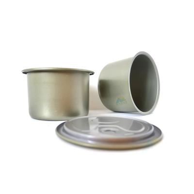 China OEM canned Tuna Fish food made tinplate in round shape tomato small quantity empty factory food tincans for sale