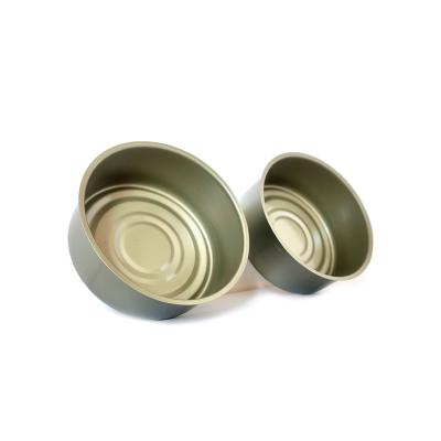 China Food Factory OEM 2 Pieces Tin Can For Tuna Canned Sardine Seafood Cat Food Sauce Mushroom Metal Empty Cans for sale