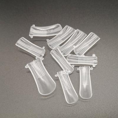 China Wholesale Clear Acrylic Nail Mold Full Cover Shape Eco-friendly Factory Nail System Dual For UV Nail Art With Scale for sale