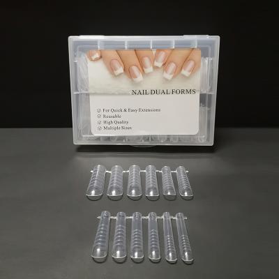 China 120pcs Customized Printed Clear Coffin Nails Ballerina Nail Tips Double Full Cover Nail Shape for sale