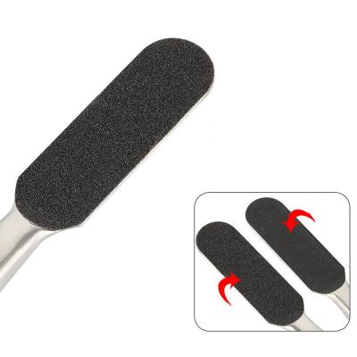 China New Next Foot Care Foot Skin Clean Dead Feet File Pedicure Foot Tools With Steel Handle With Sandpaper for sale