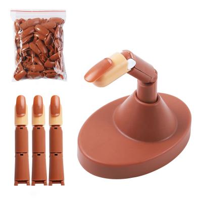 China Showing Shelf Nail Appearance Manicure Practice Hand Flexible Practice Fingers Nails Joint Finger Manipulator Set Beginner Training Tools for sale