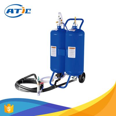 China Non-Toxic Blastrac Shot Blasting Machine with Double Tank, 6CFM@115PSI Air Consumption Sandblaster for sale