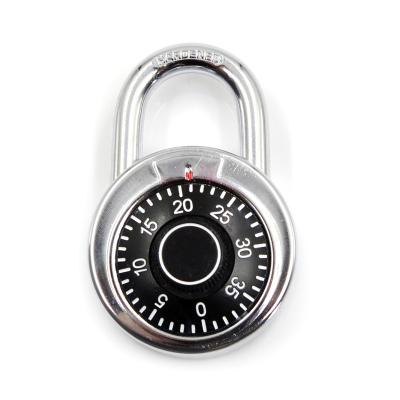 China Waterproof High Quality 50mm Round Lock 4 Dial Stainless Steel Disc Combination Padlock for sale