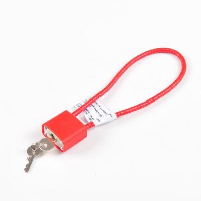 China Red/Black Waterproof Hardened Steel Cable Lock for sale