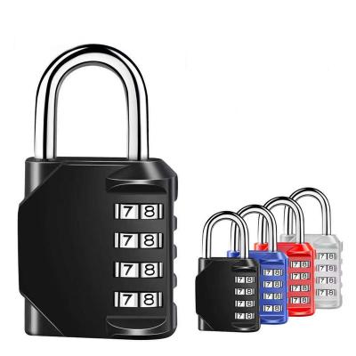 China Luggage Anti-Cut Combination Padlock 40mm Luggage Lock Security 4 Anti-theft Digital Code Lock for sale