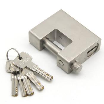 China Large Rectangular Security Door Lock Anti-Cutting Hardened Anti-Rust Heavy Duty Rectangular Padlock for sale