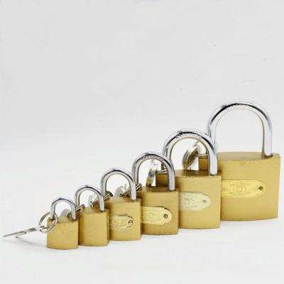 China High Security Good Quality Antirust Polishing Cheap Security Iron Lock 20-75mm Imitate Iron Brass Padlock for sale