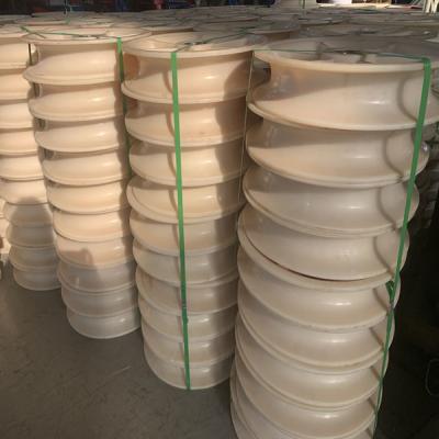 China Lading 40KN 660x100mm Drie Nylon Wielenleider Stringing Block Te koop