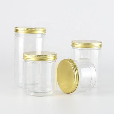 China Hot Selling Pet Food Jars Food Kitchen Bottles With Gold Lids 250ml 300ml 400ml 500ml for sale