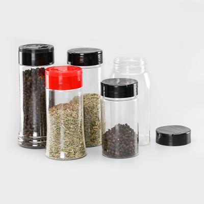 China Stocked 170ml 6oz Empty Plastic Spice Jars Seasoning Herb Pepper Containers for sale