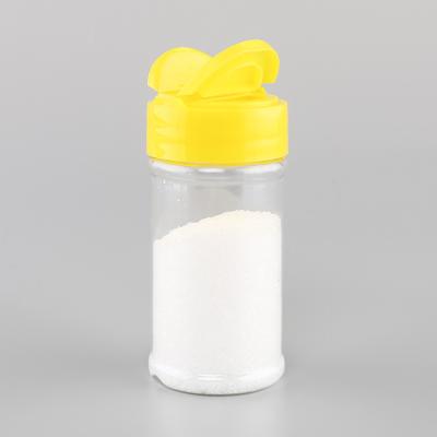 China Stocked 100ml 4oz Yellow Empty Spice Jars Plastic Bottles for sale