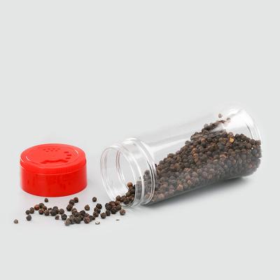 China Food China Wholesale Price Best Selling Empty Clear Plastic Spice Jars With Sprinkle Caps 250ml 8 Ounce for sale