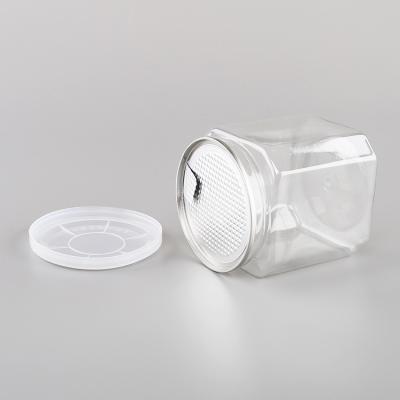 China Wholesale 400ml Empty Plastic Food Metal Jars With Tin Can Peel Off End for sale