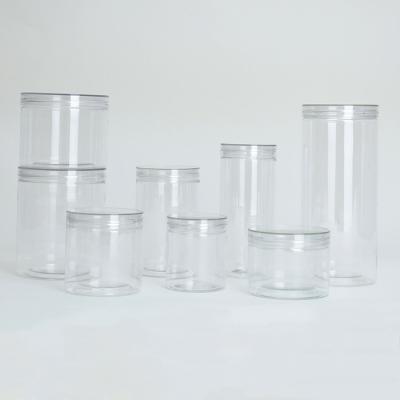 China Plastic Clear 8oz Body Butter Jars With Lids 250ml For Storage Cosmetic Or Snack for sale