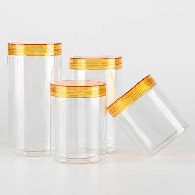 China Empty Food Jars With Clear PET Lids For Snack Food Storage 330ml 500ml 600ml 12oz 16oz 20oz 25oz 30oz for sale