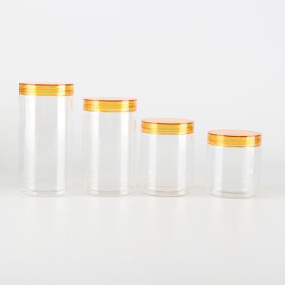 China Wholesale Empty Plastic Orange Clear Food Storage Mud Jars With Transparent Lids 180ml 250ml 8oz 10oz for sale